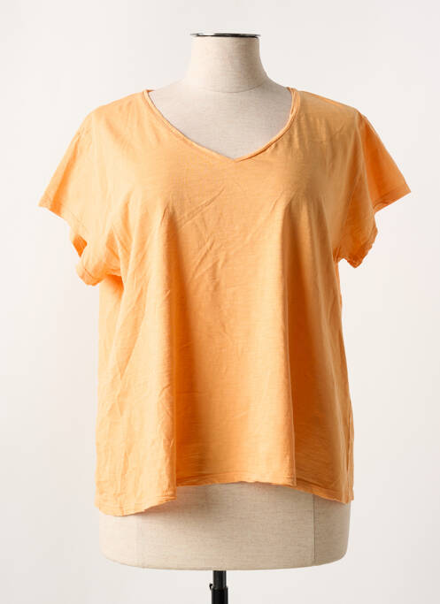 T-shirt coupe droite manches courtes orange MASSANA femme