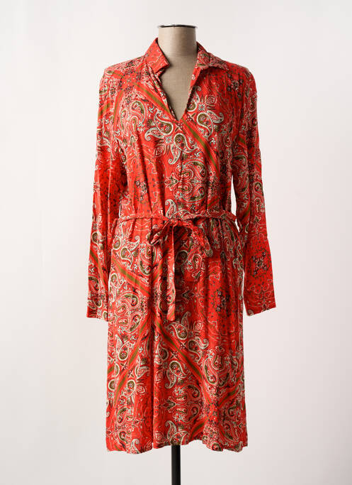 Robe mi-longue rouge LA FEE MARABOUTEE pour femme