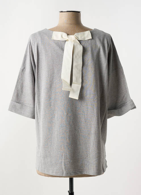 Top gris SEE U SOON femme