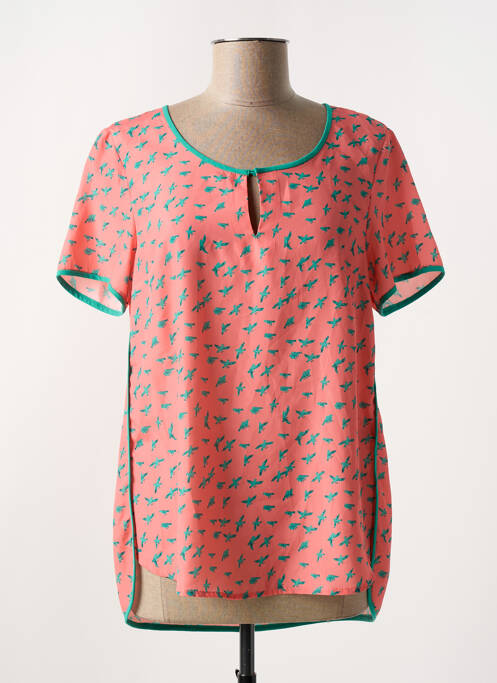 Top orange SEE U SOON femme