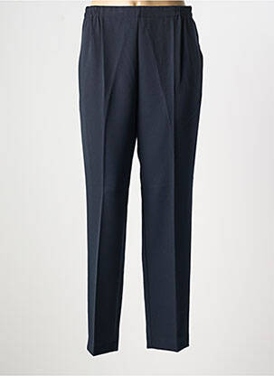 Pantalon droit taille élastique bleu GEVANA femme