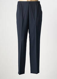 Pantalon droit taille élastique bleu GEVANA femme