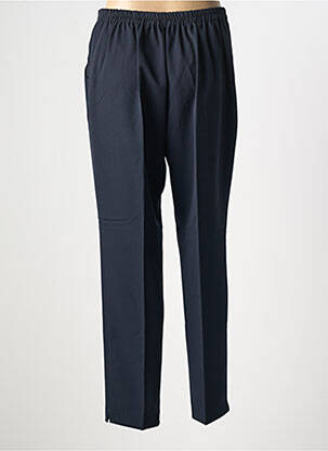 Pantalon droit taille élastique bleu GEVANA femme