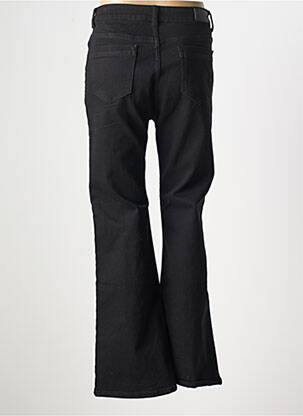 Pantalon flare fermeture zippée sous rabat boutonné noir BS JEANS femme