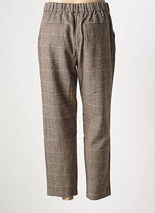 Pantalon 7/8 taille haute taille haute marron MOLLY BRACKEN femme