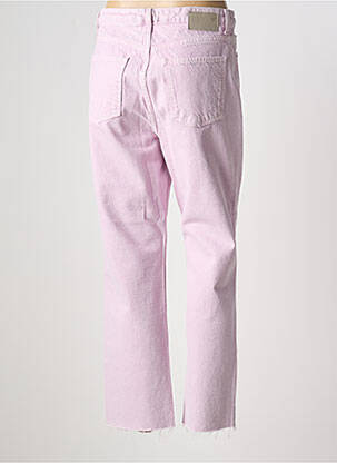 Pantalon droit fermeture zippée sous rabat boutonné violet DESIGUAL femme