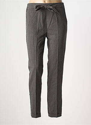Pantalon 7/8 taille haute taille haute gris GRACE & MILA femme