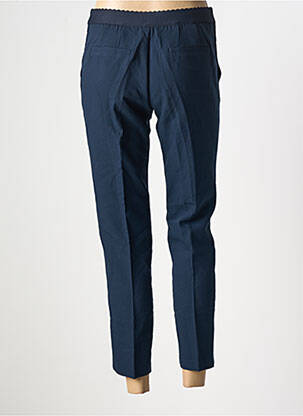 Pantalon 7/8 fermeture zippée sous rabat avec crochet bleu Y'COO femme