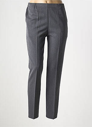 Pantalon slim taille élastique gris GEVANA femme