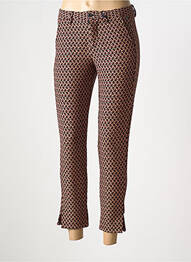 Pantalon 7/8 fermeture zippée sous rabat boutonné rouge FREEMAN T.PORTER femme