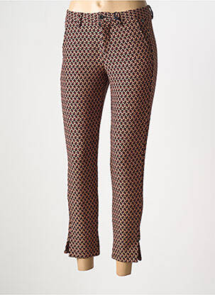 Pantalon 7/8 fermeture zippée sous rabat boutonné rouge FREEMAN T.PORTER femme