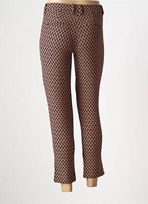 Pantalon 7/8 fermeture zippée sous rabat boutonné rouge FREEMAN T.PORTER femme