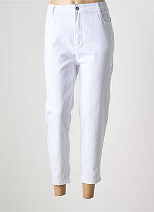 Pantalon 7/8 blanc BS JEANS pour femme