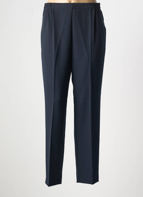 Pantalon droit taille élastique bleu GEVANA femme