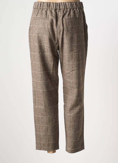 Pantalon 7/8 taille haute taille haute marron MOLLY BRACKEN femme