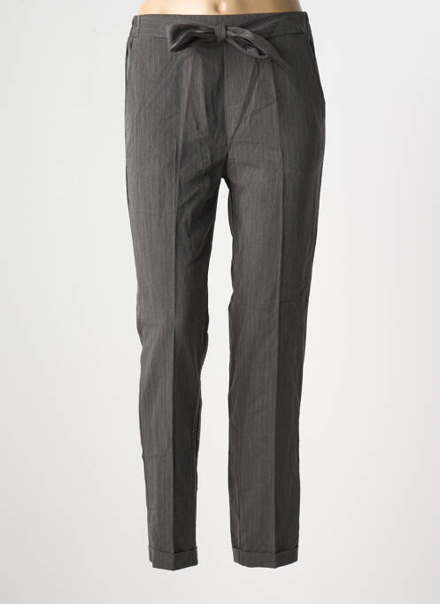 Pantalon 7/8 taille haute taille haute gris GRACE & MILA femme