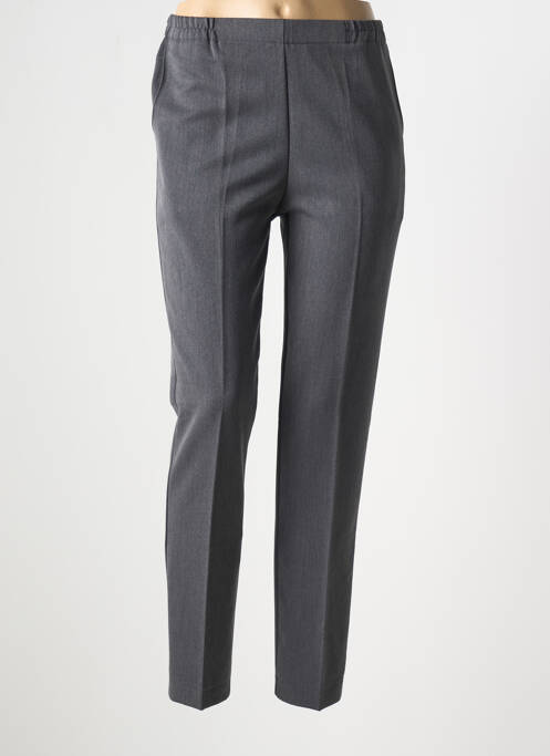 Pantalon slim taille élastique gris GEVANA femme
