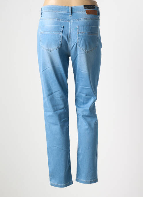 Jeans coupe slim fermeture zippée sous rabat boutonné bleu BETTY BARCLAY femme
