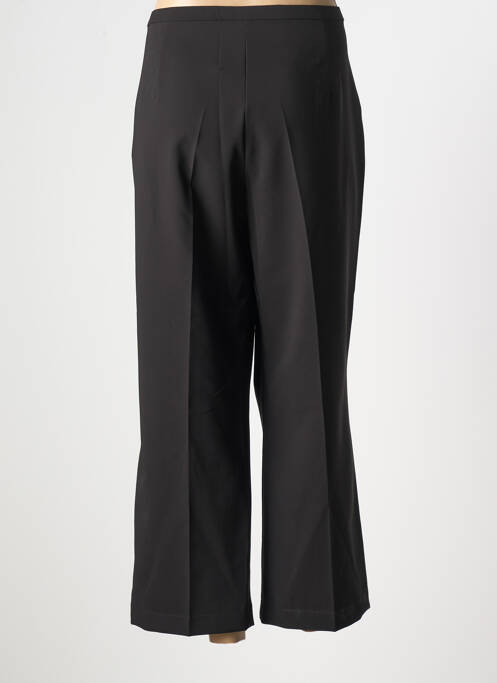 Pantalon droit fermeture zippée sous rabat avec crochet noir SIGNE NATURE femme