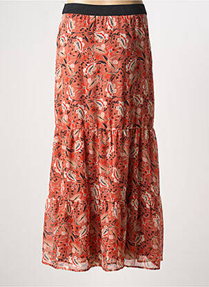 Jupe longue imprimé fantaisie orange GARCIA femme