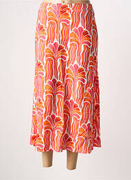 Jupe longue imprimé fantaisie orange SIGNE NATURE femme