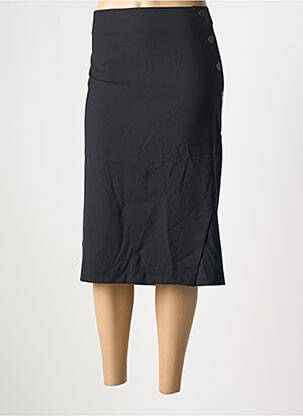 Jupe mi-longue coupe droite noir GRIFFON femme