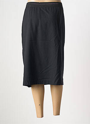Jupe mi-longue coupe droite noir GRIFFON femme