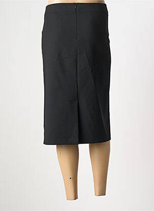 Jupe mi-longue coupe droite noir GRIFFON femme