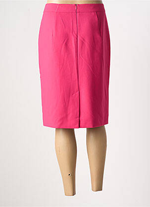 Jupe mi-longue coupe droite rose GERBER femme