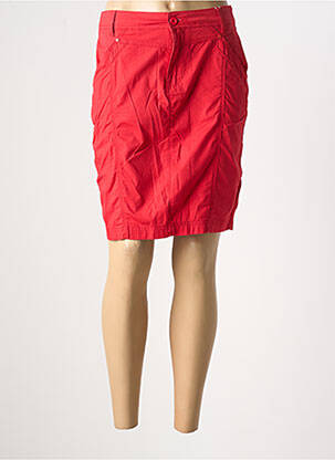 Jupe courte poches rouge GEVANA femme