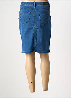 Jupe mi-longue coupe droite bleu JENSEN femme