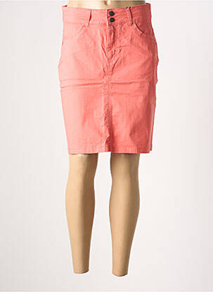 Jupe mi-longue coupe droite orange JENSEN femme