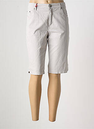 Bermuda coupe droite gris ANNA MONTANA femme