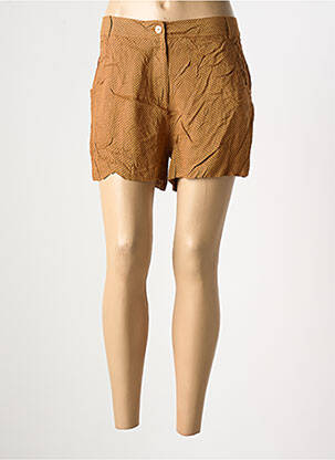 Short fermeture zippée sous rabat boutonné beige LILI SOON femme