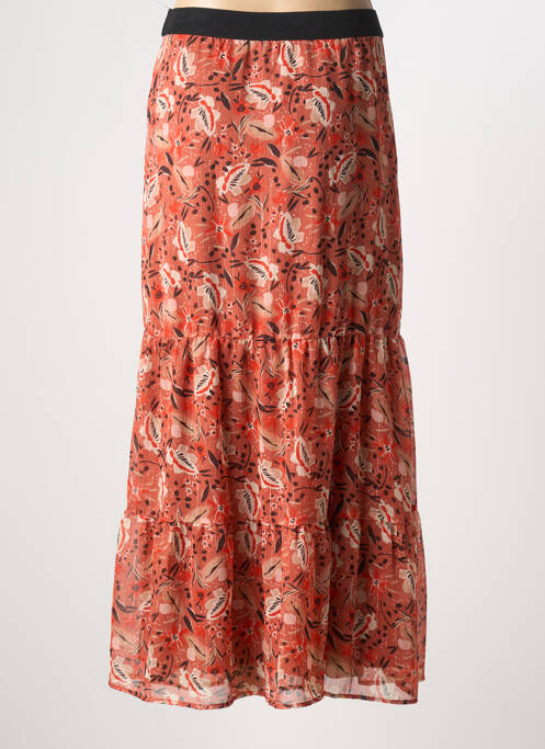 Jupe longue imprimé fantaisie orange GARCIA femme