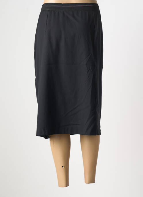 Jupe mi-longue coupe droite noir GRIFFON femme