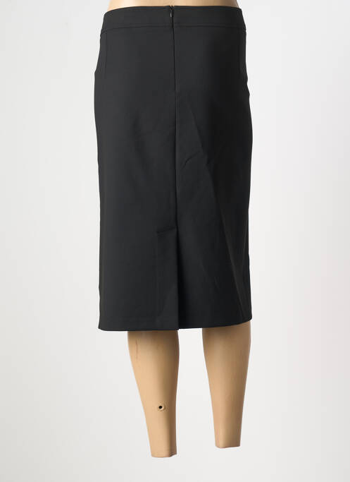 Jupe mi-longue coupe droite noir GRIFFON femme