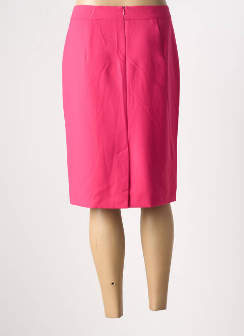Jupe mi-longue coupe droite rose GERBER femme