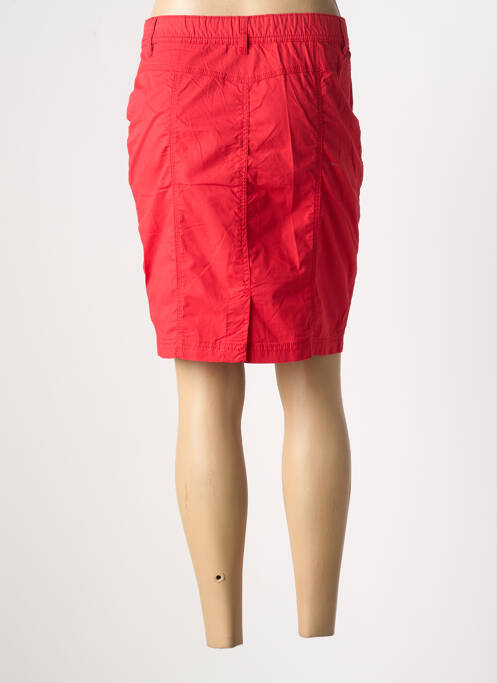 Jupe courte poches rouge GEVANA femme
