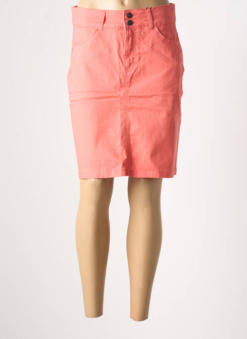 Jupe mi-longue coupe droite orange JENSEN femme