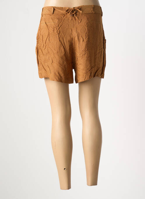 Short fermeture zippée sous rabat boutonné beige LILI SOON femme