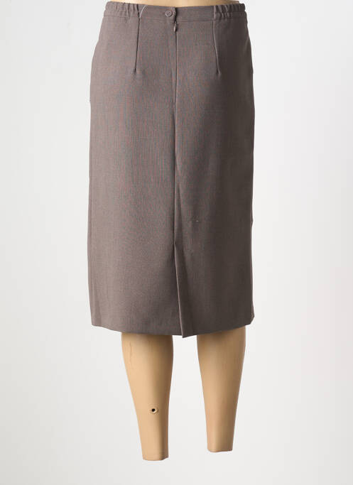Jupe mi-longue gris GEVANA femme