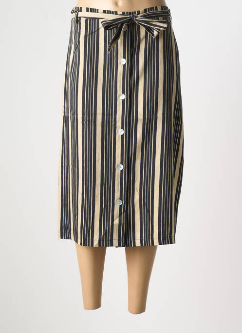 Jupe mi-longue noir SIGNE NATURE pour femme