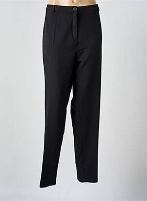 Pantalon droit fermeture zippée sous rabat boutonné noir GRIFFON femme