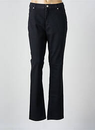 Pantalon droit fermeture zippée sous rabat boutonné noir CHRISTINE LAURE femme