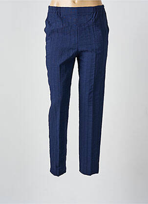 Pantalon slim taille élastique bleu GEVANA femme