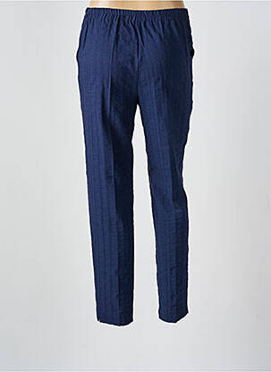 Pantalon slim taille élastique bleu GEVANA femme