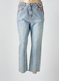 Jeans coupe droite taille normale taille normale bleu DESIGUAL femme