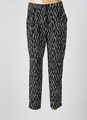 Pantalon 7/8 fermeture zippée sous rabat avec crochet noir MOLLY BRACKEN femme