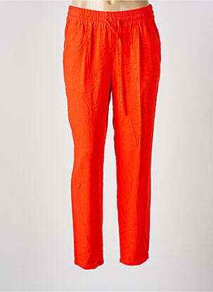 Pantalon droit taille élastique orange VERO MODA femme